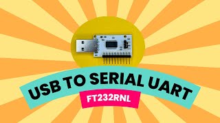 RapidUp  USB TO SERIAL UART  FT232RNL [upl. by Jennilee]