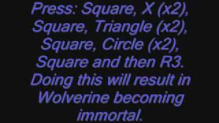 X Men Origins Wolverine Cheat Codes [upl. by Arelc]