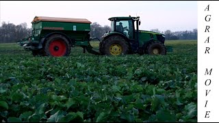 One day in a farm John Deere 5430iJohn Deere 7230r et Amazone ZGB 8200 [upl. by Litt]