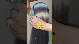 easy comb clip hack bun hairstyle hairhack hair sakhibeautypoint [upl. by Anaz]