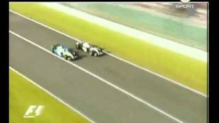 Kimi Räikkönen overtakes Fisichella at Suzuka 2005 rare camera angle [upl. by Eniamreg125]