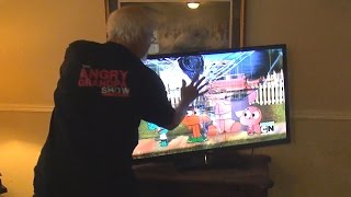 ANGRY GRANDPA SMASHES HDTV [upl. by Hedve]