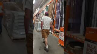 Home Depot employee breaks sprinkler head and floods store [upl. by Enael496]