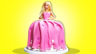 How to make a BARBIE CAKE  DIY for Kids and Toddlers  Hooplakidz How To [upl. by Asenej]