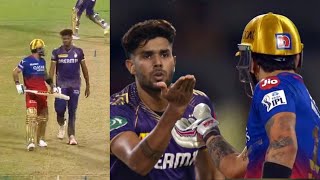 Harshit Rana stunned when Virat Kohli teased him by giving flying kiss  RCB vs KKR IPL 2024 [upl. by Siffre314]