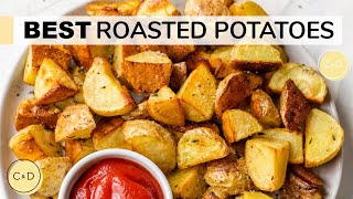 BEST ROASTED POTATOES  how to make oven roasted potatoes [upl. by Gruver]