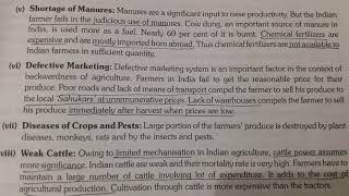 Causes of backwardness of Indian agriculture and suggestions to overcome it [upl. by Llerrahs810]