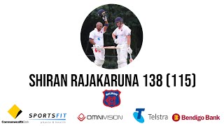 Shiran Rajakaruna 138  ECA A Turf Mulgrave vs Richmond Union [upl. by Atirak]