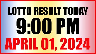 Lotto Result Today 9pm Draw April 1 2024 Swertres Ez2 Pcso [upl. by Glynn]