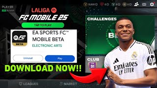 HOW TO DOWNLOAD amp PlAY FC MOBILE 25 BETA  NEW GAMEPLAY amp FEATURE FC MOBILE 25 [upl. by Eetnahs493]