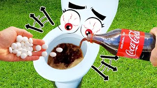 Epic Coca Cola amp Mentos Reaction in the Toilet  Satisfying Experiment Video [upl. by Xella]