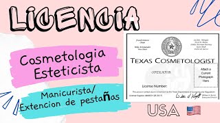 Cómo obtener la licencia de EsteticistaCosmetología o manicurista en Texas USA [upl. by Bedelia666]