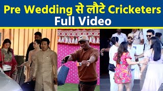 Anant Ambani Pre Wedding Rohit Sharma Sachin Bravo amp Other Cricketers Leaving Jamnagar Full Video [upl. by Jeffcott]