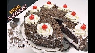 ব্ল্যাক ফরেস্ট কেক চুলায় তৈরী চকলেট কেক Easy Black Forest Cake without Oven Birthday Cake Bangla [upl. by Ahtenak]