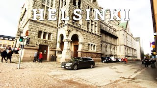 Walking Tour Helsinki city center 4K 60fps  Beautiful view [upl. by Oakleil]