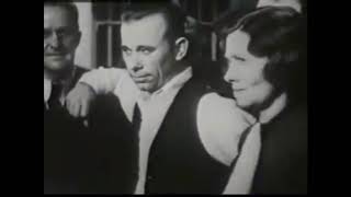 John Dillingers Escape from Crown Point Indiana 1934 Newsreel Footage [upl. by Anowahs]