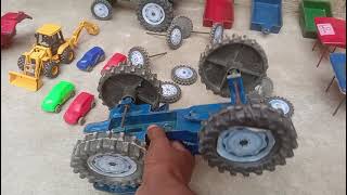 Modify mini tractor trali Cartoon Baby tractor toy video jcb tractor car [upl. by Freemon]