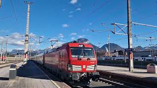 Einfahrt des Schnellzug 305 am 03022024 in Wörgl Hbf [upl. by Aicillyhp]