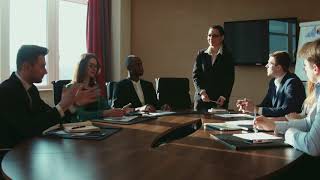 Business Meeting  Stock Footage [upl. by Islek]