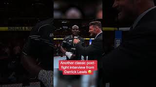 Add this to the Derrick Lewis postfight interview highlight reel 😂 UFCStLouis [upl. by Hairakcaz]