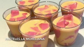 Gelatinas individuales cremosas fresa con naranja para NEGOCIO [upl. by Annaliese436]