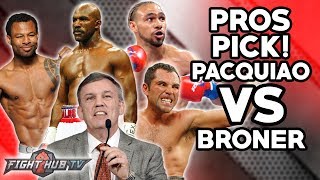 FIGHTERS PREDICT  MANNY PACQUIAO VS ADRIEN BRONER [upl. by Artair]