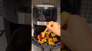 Trying pakora in air fryer 👌 almost no oil pakora youtubeshorts shorts trendingshorts [upl. by Jangro]