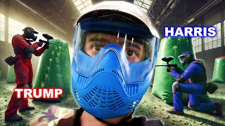 I Got Trump And Kamala Supporters To Paintball Fight [upl. by Odicalp]