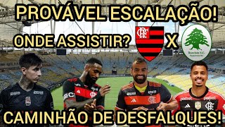 PROVÁVEL ESCALAÇÃO FLAMENGO X BOA VISTA ONDE ASSISTIR AO VIVO MAIS DOIS DESFALQUES NO FLAMENGO [upl. by Joletta]