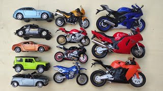 Diecast Metal Scale Color Model Cars amp Bikes Ducati Jeep Yamaha Honda KTM RC8 Mini Cooper 78 [upl. by Donaugh910]