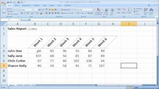 Excel Formatting Tip 7  Angle Cells Diagonally in Excel Make Better Looking Reports and Tables [upl. by Diana]