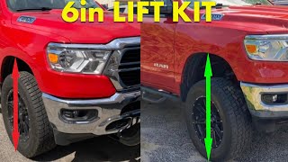 How to Install 6” Lift Kit Rough Country 2020 RAM 1500 Install in your Driveway no Lift Easy [upl. by Siloam]