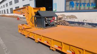 Goose Neck detachable 4 Axle Lowboy Trailer [upl. by Newcomer]