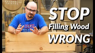 Beginner Wood Filling Mistakes  How to Fill Cracks and Gaps [upl. by Montagu338]