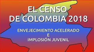 Implosión juvenil y envejecimiento Resultados del censo de Colombia 2018 [upl. by Ahseinaj]