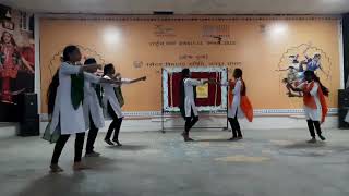 JNVMohindergarhpatriotic dance by migration girls on the occasion of matribhasha diwas [upl. by Jacquie]