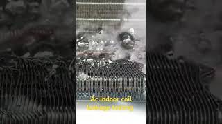 AC indoor coil leakage testing airconditioner leakage repairservice smartserviceschunar reels [upl. by Htinnek]