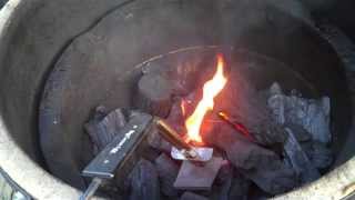 Using the Big Green Egg Electric Charcoal Starter [upl. by Azerila]