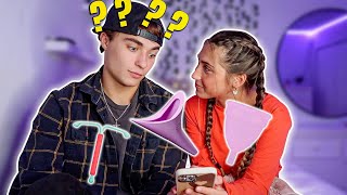 QUIZZING MY BOYFRIEND ON FEMALE PRODUCTS [upl. by Leinod]