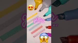 Marcatextos con brillitos papeleria plumones swatch glitter [upl. by Einot881]