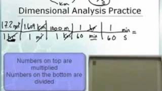 Intro to Chemistry 19 Dimensional AnalysisMultiple Dimensional Problems 12 [upl. by Shaum]