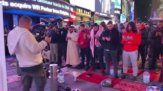 Taraweeh Prayers Times Square NewYork March 2024 [upl. by Thornton516]