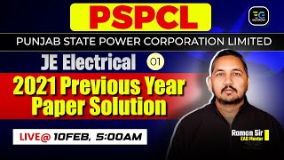 1 PSPCLJE 🔥Electrical 2021 Previous Year Paper Solution🔥by Raman Sir [upl. by Popele]