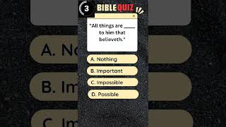 quotBible Quiz Adventurequot BibleQuizChallenge biblequizzes [upl. by Enirual]