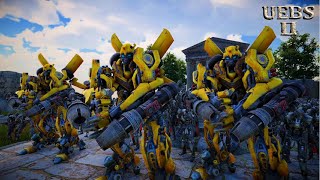 Epic Guardians Bumblebee amp Terminator vs Hellknights  Ultimate Epic Battle Simulator 2  UEBS 2 [upl. by Aynnat]