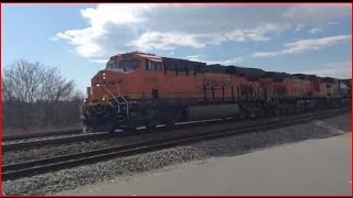 Trains at Hickory nc BNSF Leaving Hickory [upl. by Eitsyrc]