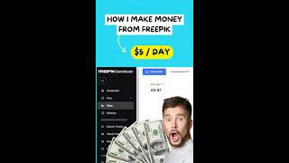 How i make money from freepik freepik easymoney moneyonline onlinemoneytip moneytips followme [upl. by Ayalahs541]