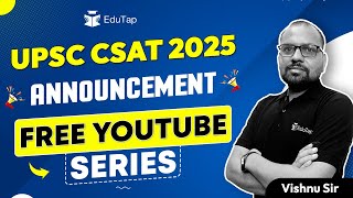 🔴CSAT 2025 Syllabus Preparation for UPSC Prelims  Free Online Classes for CSAT 2025 Exam  EduTap [upl. by Eimmas]