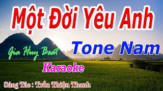 Một Đời Yêu Anh  Karaoke  Tone Nam  Nhạc Sống  gia huy beat [upl. by Eisor]