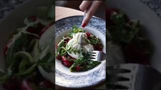 quotCreamy Burrata Salad with Arugula Cherry Tomatoes and Balsamic Glazequot [upl. by Nanis8]